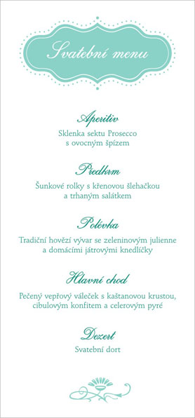 Svatební menu SK214
