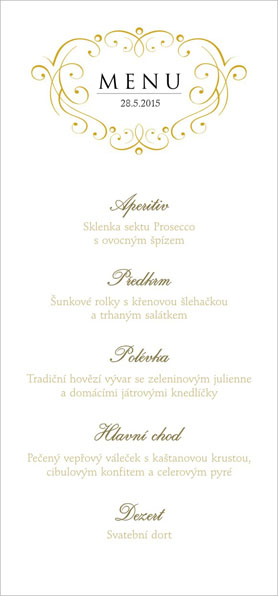 Svatební menu SK204