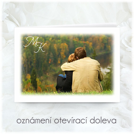 Jednoduché svatební oznámení s fotografií