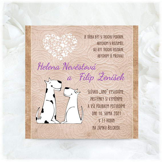 Dog wedding invitations