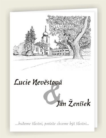 Svatební oznámení zámek Loučeň SKM24 Svatební oznámení zámek Loučeň SKM24
